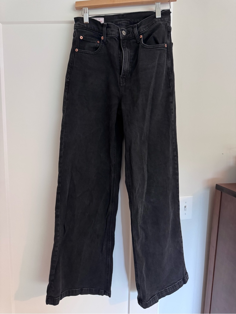 GAP Black Wide-Leg High-Rise Jeans
